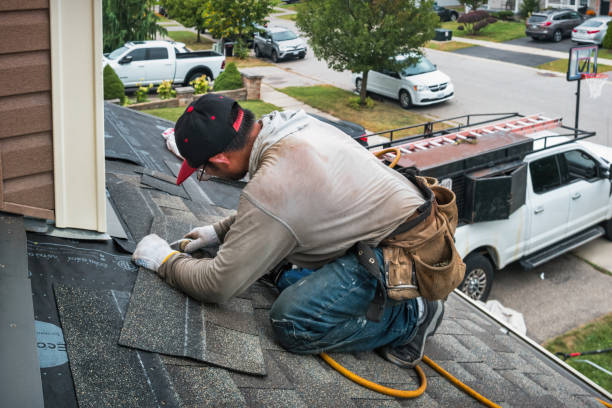 Professional Emergency Roof Repair technician working in White Hall, VA